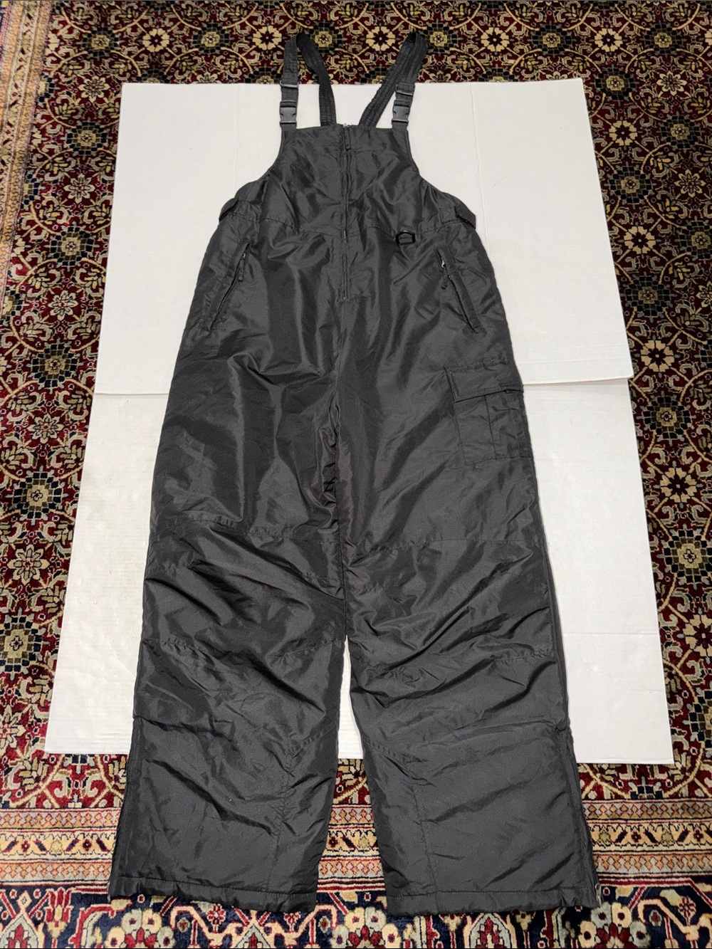 Men's Arctic Quest Black Insulated Snow Bib Overalls